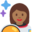 woman astronaut, medium-dark skin tone